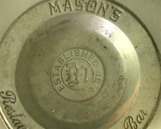 Mason's Restaurant and Oyster Bar Plate.