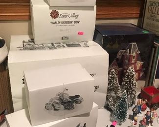 Department 56 Christmas Harley Davidson items 