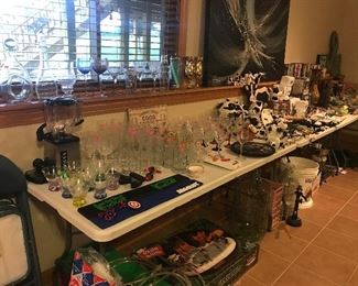 Bar items cow collection dvds board games 