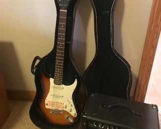 Electric guitar and amp 