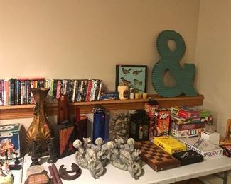 Board games decor and dvds 