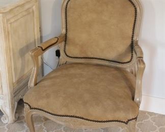 Pair of French style armchairs with nail head trim, Asking $250 pair
