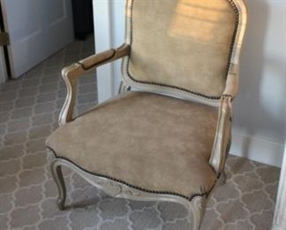 Pair of French style armchairs with nail head trim - Asking $250 pair