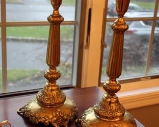 Polish antique Sabbath candlesticks