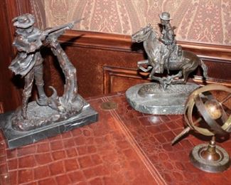 After CM Russell & F. Remington bronzes