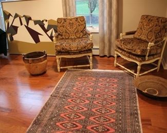 Greenbaums chairs & Bokhara rug