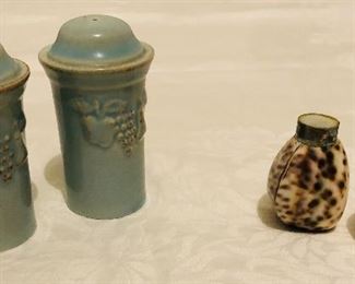 Salt and pepper sets $9 ea. 