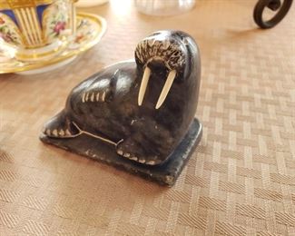 Inuit carving, signed