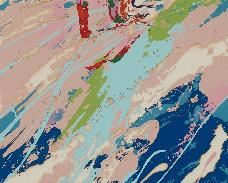 1180
LeRoy Neiman
1921-2012, New York, NY
"Breaking Trail Above Timberline," 1974
Serigraph on paper under glass
Edition 174/300, signed in pencil lower right: LeRoy Neiman, numbered in pencil lower left
Sight: 25.75" H x 9.75" W; Image: 24" H x 8" W
Estimate: $600 - $900