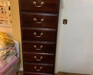 mahogany 7 drawer lingerie chest, made in USA