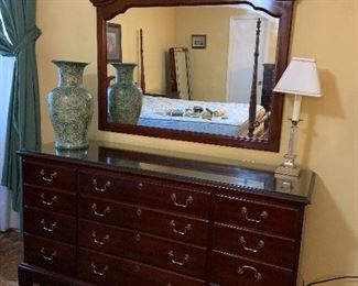 Link-Taylor mahogany dresser and mirror