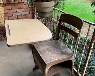 vintage school desk