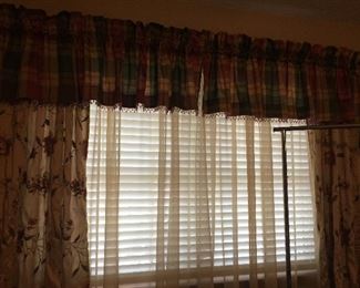 These are the matching window treatments with rod and hardware