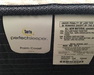 The mattress on the full bed is only 9 months old and is a Serta Perfect Sleeper and is adjustable