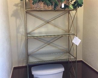 Vintage over the toilet shelves