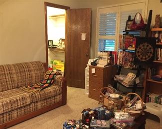 Looking across the bedroom, we have two, two drawer file cabinets