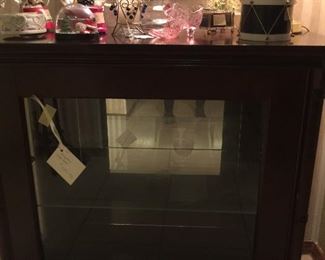 Small mahogany display cabinet