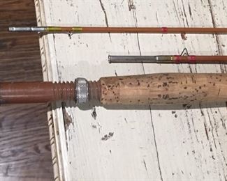 Vintage 9' Three Piece "ORISKANY" Bamboo Fly Rod made by Horrocks-Ibbotson 