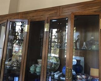 #20 The glass door detail of the Henredon china cabinet