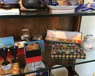 #25 A close look at the chopstick holders and the Elizabeth glass