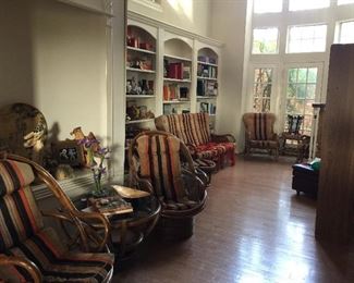 Looking into the lower level of the house