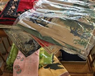 A close look at the cushion covers and textiles