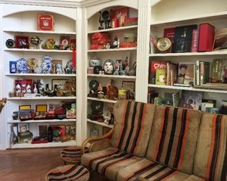 The very full book cases