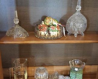 Crystal glass pieces