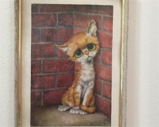 Mid-Century Big Eye Kitty