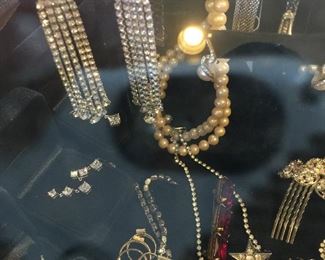 Costume jewelry, rhinestones