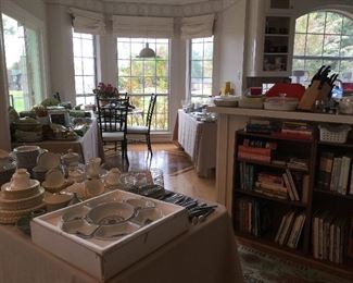 Looking into the kitchen which is on the upper level!