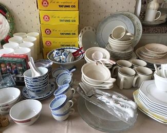 Vintage pottery and glass