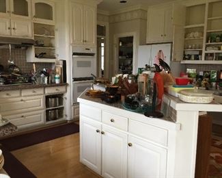 Looking across the kitchen