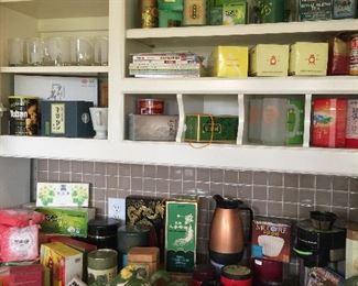 Even more tea, vintage glass ware