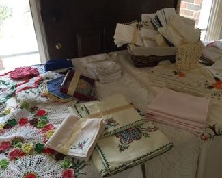 Drawn work, doilies, napkins, coasters