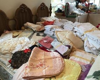 Lots of great linens 