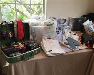 Vintage ties, wallets, Men's shirts lots new in packaging, hand made shirts