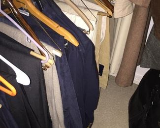 Men's trousers, pants, shirts and jackets