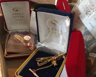 Vintage cuff links and tie pins