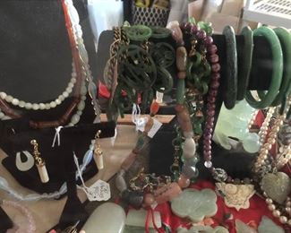 Beautiful necklaces, bracelets and earrings