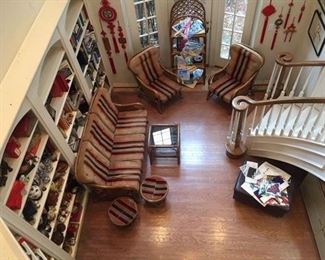 Looking down from upstairs