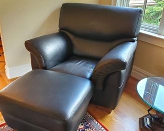 chair: 40"h x 43"w x 41"d hassock: 18"h x 27"w x 24"d