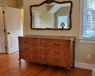 dresser: 36"h x 66"w x 23"d mirror: 36"h x 58"w