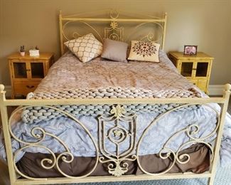 bed: 54"h x 62"w x 84"d, side tables: 29"h x 23"w x 16"d