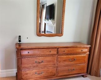 dresser: 33"h x 68"w x 19"d. mirror: 47"h x 29"w