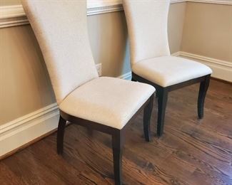 upholstered chairs (2) 40"h x 21"w x 21"d