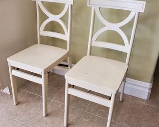 folding chairs (2) 36"h x 15"w x 16"d