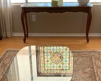 Coffee Table , Sofa Table, Stained Glass 