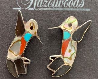 Hazelwoods Zuni Inlay Earrings 