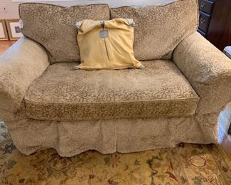 Domain slipcovered loveseat